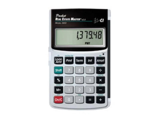 CAL3400 - Carolina CALC IND 3400 POCKET REAL ESTATE MASTER