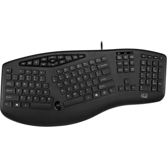 AKB160UB - Adesso TruForm Media 160 USB Ergonomic Desktop Keyboard