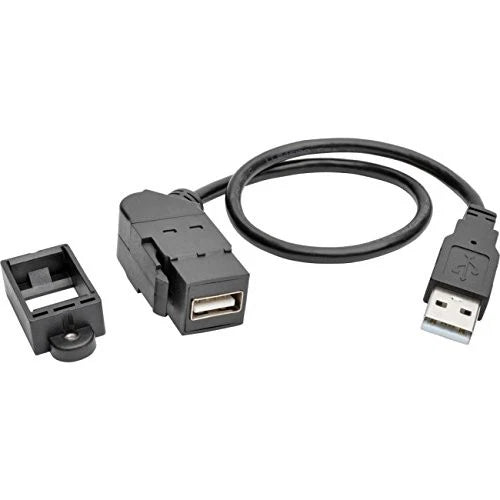 U024-001-KPA-BK - Tripp Lite USB Keystone Panel Mount Extension Coupler Cable