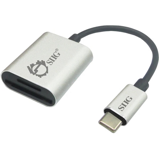 ‎JU-MR0F12-S1 - SIIG USB Type C 2-in-1 Card Reader