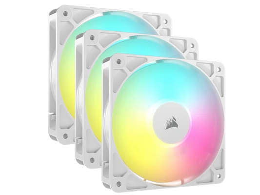 CO-9050185-WW - Corsair RS120 ARGB PWM 120mm Fans Triple WhiteSimplified ControlDai