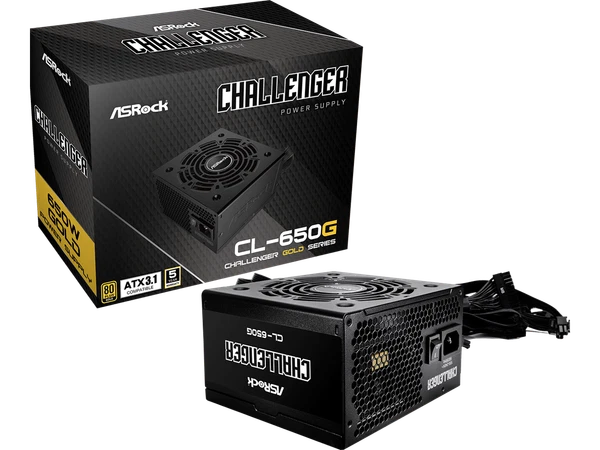 CL-650G - ASRock 650 W ATX3.1 80 PLUS GOLD Non-Modular Power Supply