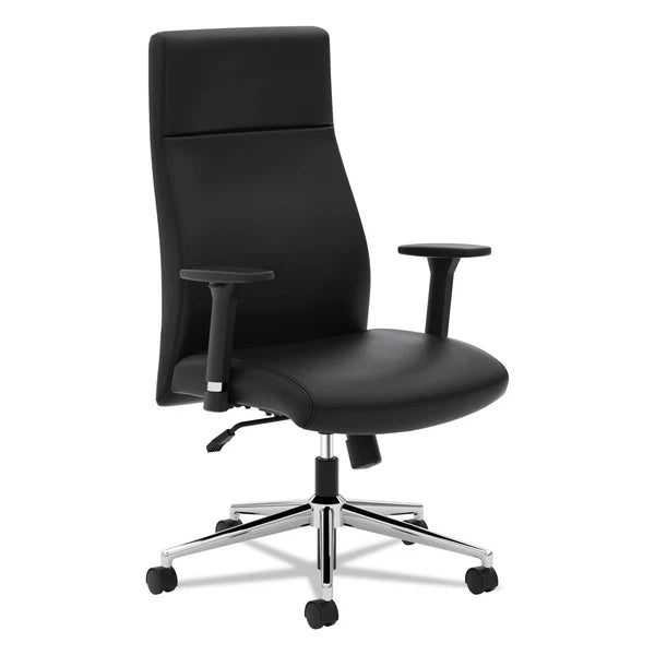 HVL108SB11 - HON Company Define Executive Leather Chair cap. Black/Chrome Base