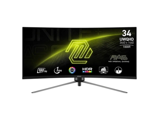 MAG345CQR - MSI MAG 345CQR 34" Class UW-QHD Curved Screen Gaming LED Monitor 21:9