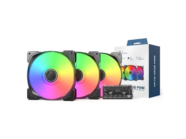 HP140B3IN1 - Montech HP140 ARGB PWM Rifle Bearing Fan 600-1600RPM High Airflow Performing Fa