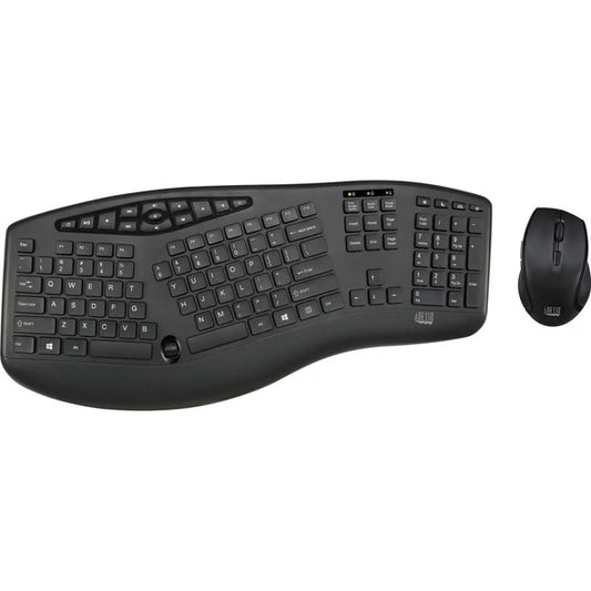 WKB1600CB - Adesso TruForm Media 1600 Wireless Ergonomic Keyboard Optical Mouse