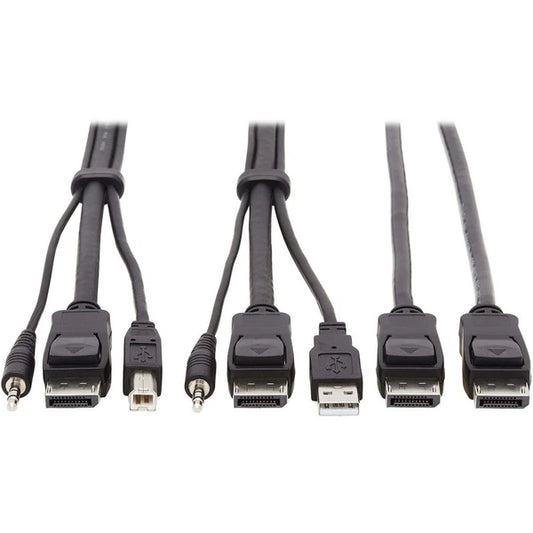 P783006DP - Tripp Lite 5.9ft 4K USB 3.5mm Audio DisplayPort KVM Cable