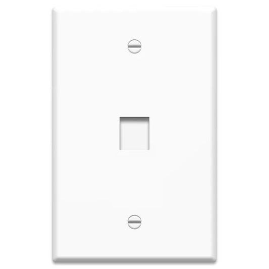4XFP01KYWH - 4XEM 1port Keystone Face Plate Whiteaccs