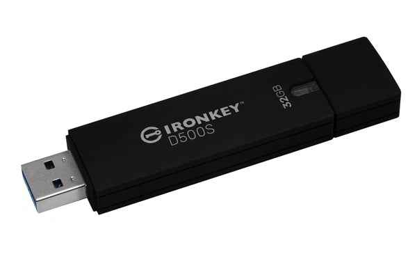 IKD500S-32GB - Kingston IronKey D500S 32GB USB 3.2 Gen 1 Type A Flash Drive