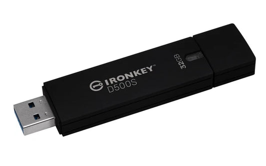 IKD500S-32GB - Kingston IronKey D500S 32GB USB 3.2 Gen 1 Type A Flash Drive