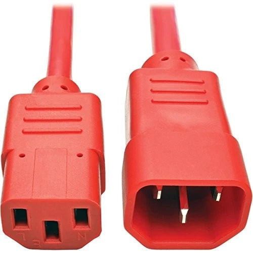 P004-006-ARD - Tripp Lite 6ft Computer Power Extension Cord 10A 18 AWG C14 to C13 Red 6'