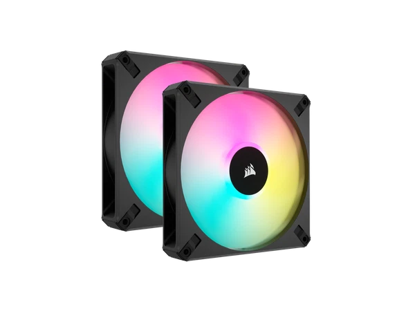 CO-9050156-WW - Corsair iCUE AF140 RGB Elite 140mm PWM Dual Fan KitEight RGB LEDs Per FanI