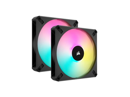 CO-9050156-WW - Corsair iCUE AF140 RGB Elite 140mm PWM Dual Fan KitEight RGB LEDs Per FanI