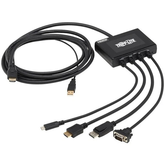 B3214X1HDVC - Tripp Lite Presentation Adapter 4-Port 4K HDMI DP USBC & VGA to HDMI