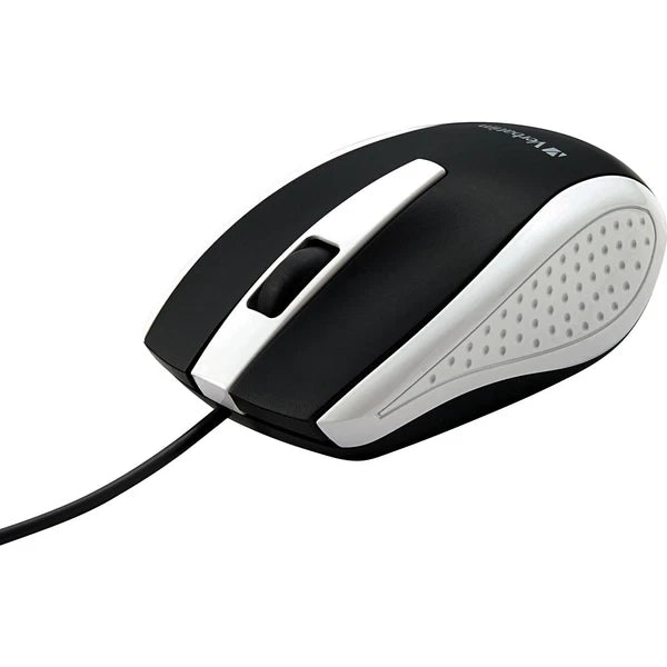 99740 - Verbatim Corded Notebook Optical Mouse White