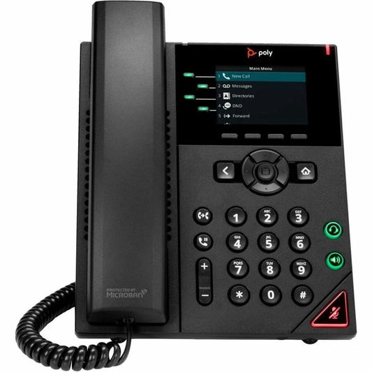 89B62AA - Poly VVX 250 IP Phone Corded Corded Desktop Wall Mountable Black