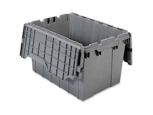 AKM39120GREY - Akro-Mils Attached Lid Storage ContainerInternal Dimensions: 12" HeightExt