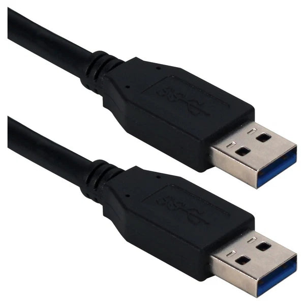 CC2229C-10BK - QVS USB 3.0/3.1 Type A Male to Male 5Gbps Black Cable