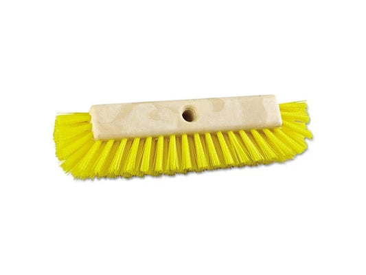BWK3410 - Boardwalk Dual-Surface Scrub Brush Plastic Fill 10" Long Yellow