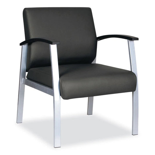 ALEML2319 - Alera metaLounge Series Mid-Back Chair 24.60''x26.96''x33.46'' Black Silver Base