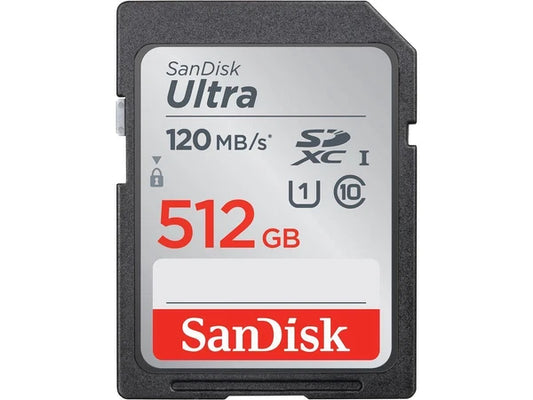 SDSDUN4512GGN6IN - SanDisk 512GB Ultra SDXC UHS-I Class 10 Memory Card Speed Up to 120MB/s SDSD