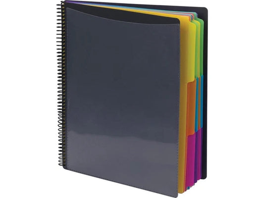 SMD89206 - Smead Project Organizer Poly 24-pocket 1/3-cut 10"x12" Gray/MI 89206