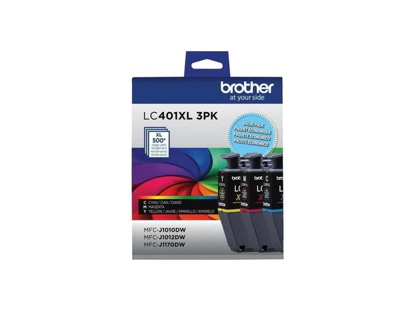 LC401XL3PKS - Brother HIGH YIELD COLOR INK Cartridge