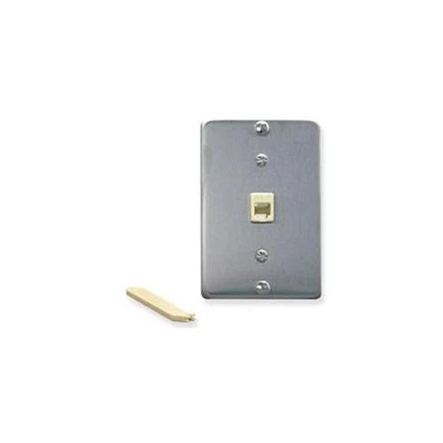 IC630DA6SS - ICC Phone Faceplate RJ-11 Phone Stainless Steel