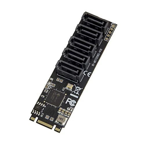 234089 - Syba Multimedia 5-Port Non-RAID SATA III 6Gbp/s to M.2 B+M Key Adapter PCI-e 3.0