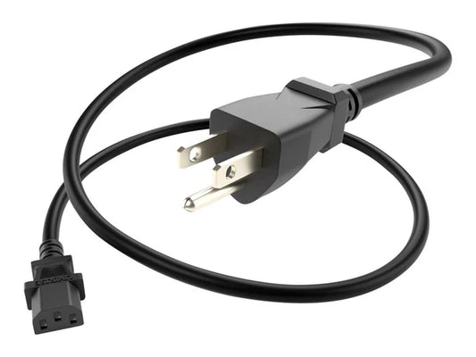 PWCD-515PC13-10A-03F-BLK - Oncore 3ft Power Cord 5/15p C13 10amp Black