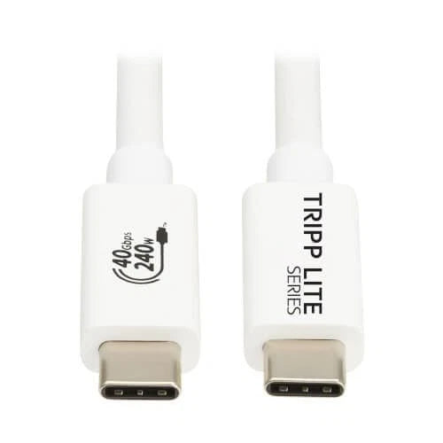 U521-1P0M-WH - Tripp Lite Eaton USB-C 8K 60 Hz 240W PD 40Gbps Cable