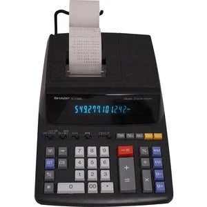 EL-2196BL - Sharp 12 Digit Printing Calculator Black