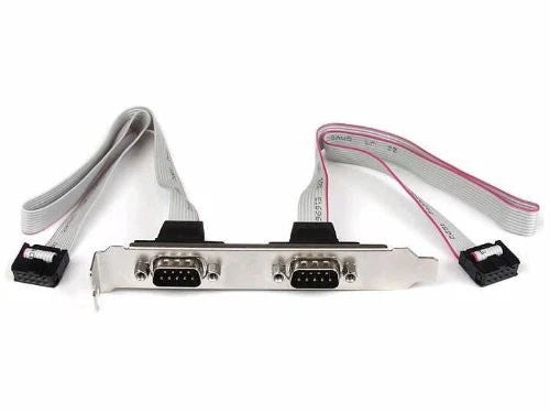 PLATE9M2P16 - StarTech 2-Port 16in DB9 Serial-Port Bracket to 10 Pin Header IDC Female