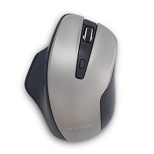 70242 - Verbatim Silent Ergonomic Wireless Blue LED Mouse Graphite