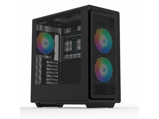 HELIUMAIRRGB - Rosewill Helium Air Black Mid Tower Computer Gaming Case Mesh Panel E-ATX Too