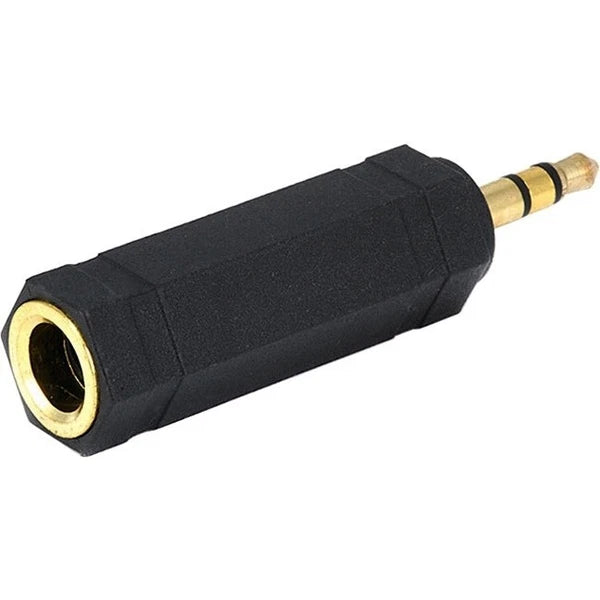 CC399PS-MF - QVS 3.5mm Male To 1/4 Female Audio Stereo Adaptor 1 X Mini-phone Male Stereo