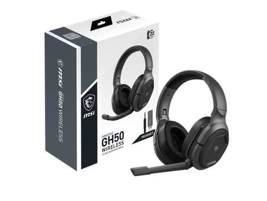 S37-4300030-SV1(CA) - MSI IMMERSE GH50 Wireless Gaming Headset 7.1 Surround Sound Carrying Pouch Inc