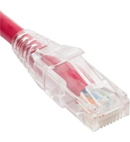 ICPCST01RD - ICC CAT6 Clear Boot Patch Cord 1ft 6 Network Cable