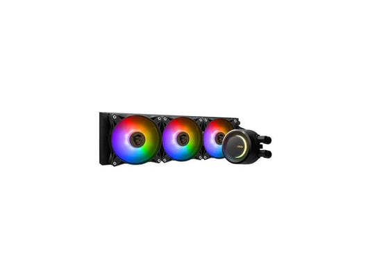 E360 - MSI MAG CoreLiquid BlackAIO ARGB CPU Liquid CoolerRotating Cap Design