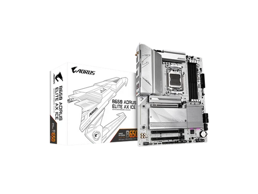 B650AORUSELITEAXICE - AMD Gigabyte B650 Aorus Elite AX ICE AM5 LGA 1718 B650 ATX Motherboard