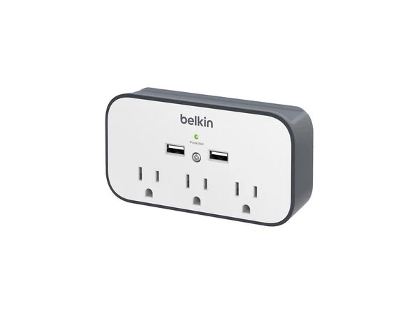 BSV300TTCW - Belkin Power Surge 3Out Wall Mount 2Usb 3Ac