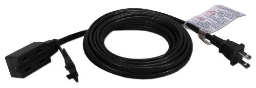 PC2PX-15 - QVS 3-Outlet 2-Prong 15ft Power Extension Cord 3 x AC Power 15ft Cord