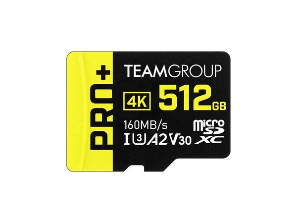 TPPMSDX512GIA2V3003 - Team Group Team 512GB Pro+ microSDHC UHS-I/U3 Class 10 Memory Card