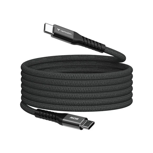 31859 - Verbatim Sync & Charge USB C To USB C 60w Magnetic 120 Cm Black