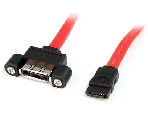 ESATAPNLFM1 - StarTech 1ft eSATA F/M Female eSATA Male SATA Panel Mount Cable