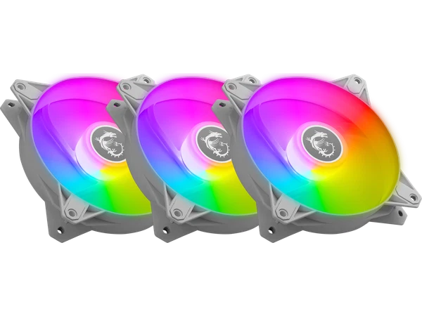 ARGB-3W - MSI 120mm PWM Addressable RGB LED Case Fan BlackAnti-Vibration