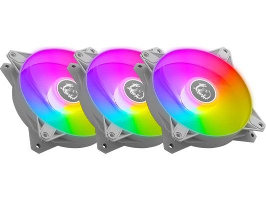 ARGB-3W - MSI 120mm PWM Addressable RGB LED Case Fan BlackAnti-Vibration