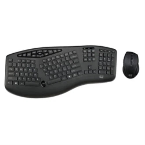 222406 - Adesso TruForm Media 1600 Wireless Ergonomic Keyboard and Optical Mouse