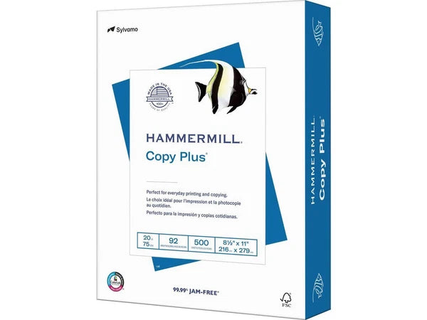 105007C - Hammermill 105007 Copy Plus PaperWhite92 BrightnessLetter8 1/2"