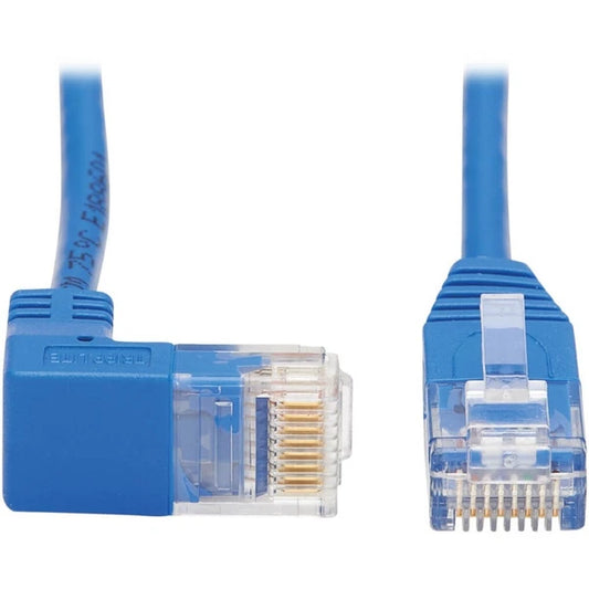 N204-S03-BL-DN - Tripp Lite Cat6 Ethernet Cable Down Right Angled Slim Molded 3ft